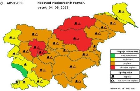 Arso napoved poplave za 4 8 2023